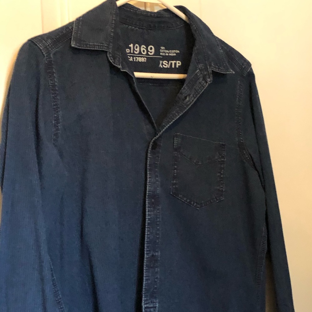 Gap 1969 Striped Denim Shirt XS